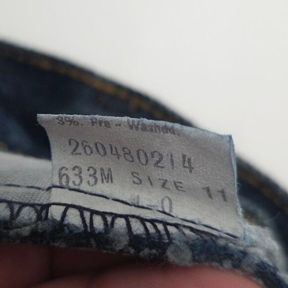 VTG women SZ 11 Dark Wash 70s High Rise Straight Leg Cotton Made USA 26048-0214 - Picture 8 of 8